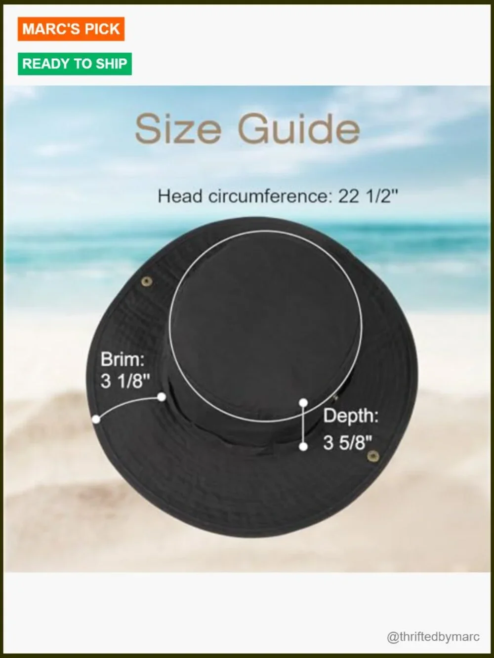 UPF 50+ Bucket Sun Hat Wide Brim Boonie for Men Women